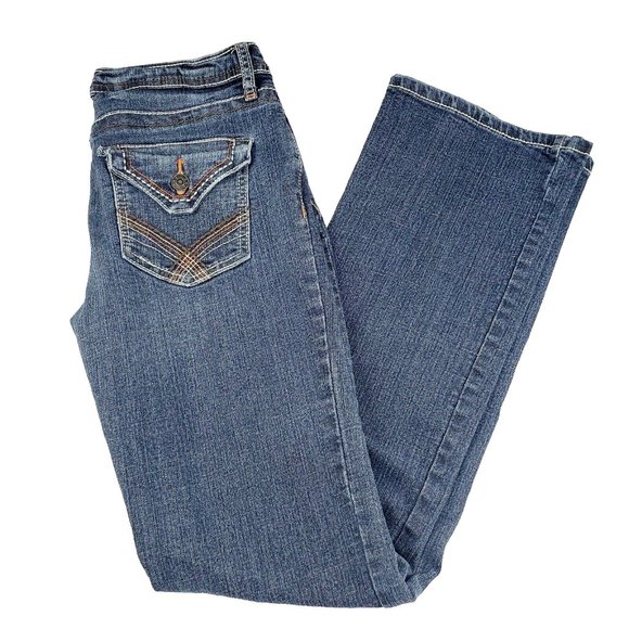 A.N.A Jeans Womens Size 4 Flap Pockets Mid Rise Bootcut Medium Wash Waist 28" - Picture 2 of 10
